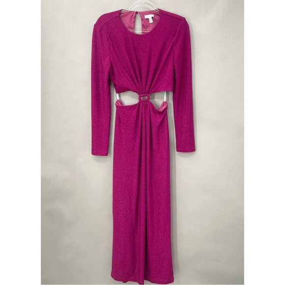 Monique Lhuillier Maxi Dress Womens size 6 Glam Sparkly Cocktail Shimmery - Picture 7 of 11